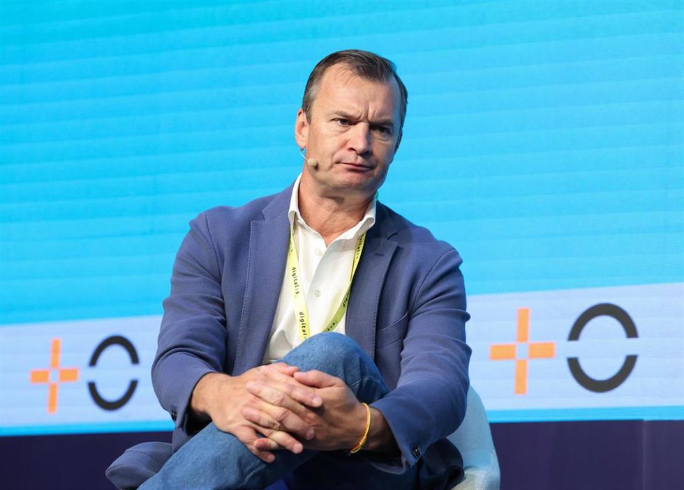 El CEO de MasOrange, Meinrad Spenger, durante la segunda jornada de 'DigitalES Summit 2026', en la Real Fábrica de Tapices, a 25 de junio de 2026, en Madrid (España). Organizado por la Asociación Española para la Digitalización, el evento se desarrolla ba
