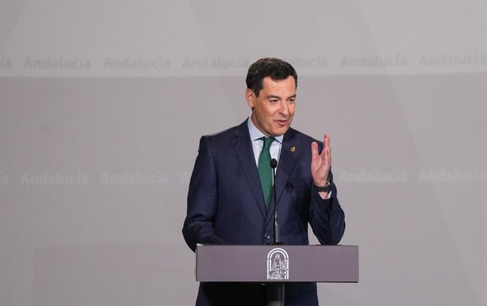 El presidente de la Junta de Andalucía, Juanma Moreno.