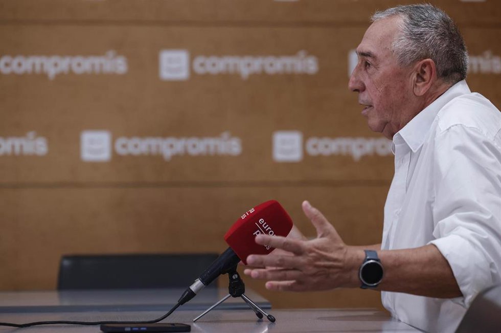 El síndic de Compromís en Les Corts, Joan Baldoví, en una entrevista con Europa Press