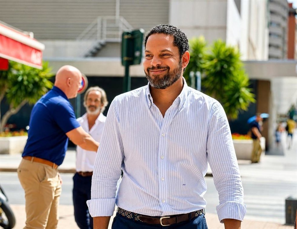 El secretario general de Vox, Ignacio Garriga,  acude este miércoles en Murcia a una reunión de trabajo con la nueva directiva de Vox