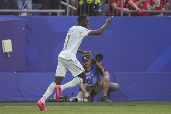Ousmane Dembélé celebra un gol en el Mundial 2026 