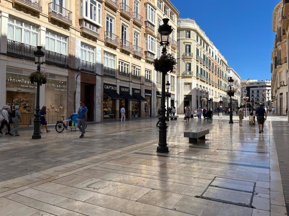Archivo - Vista de calle Larios.