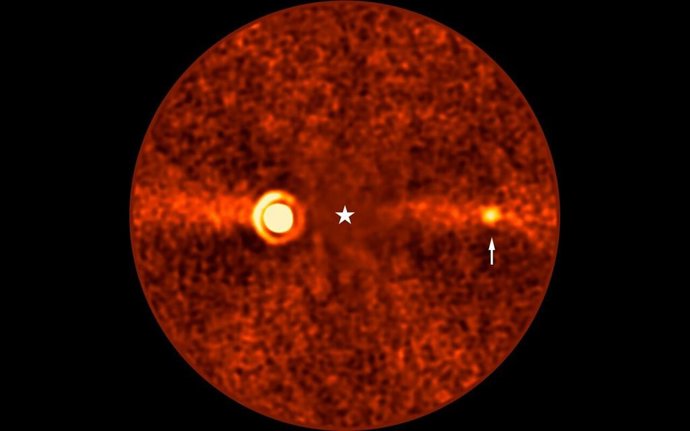 Imagen obtenida con el VLT del exoplaneta Beta Pictoris d (Crédito: ESO/B. Sutlieff, M. Bonse et al.)