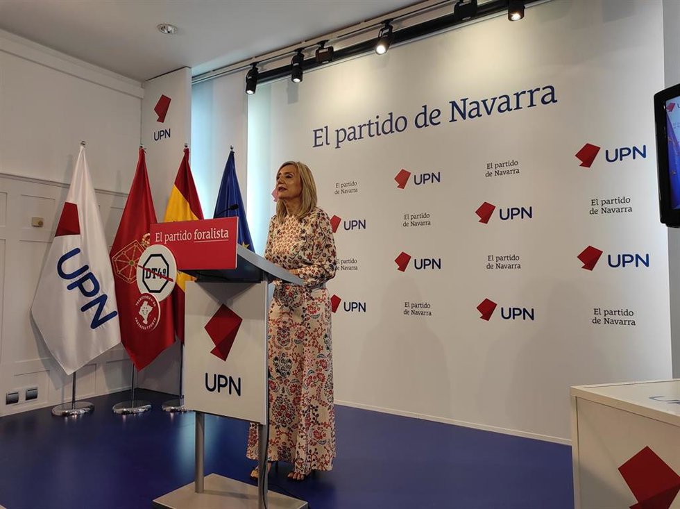 Archivo - La presidenta de UPN, Cristina Ibarrola.