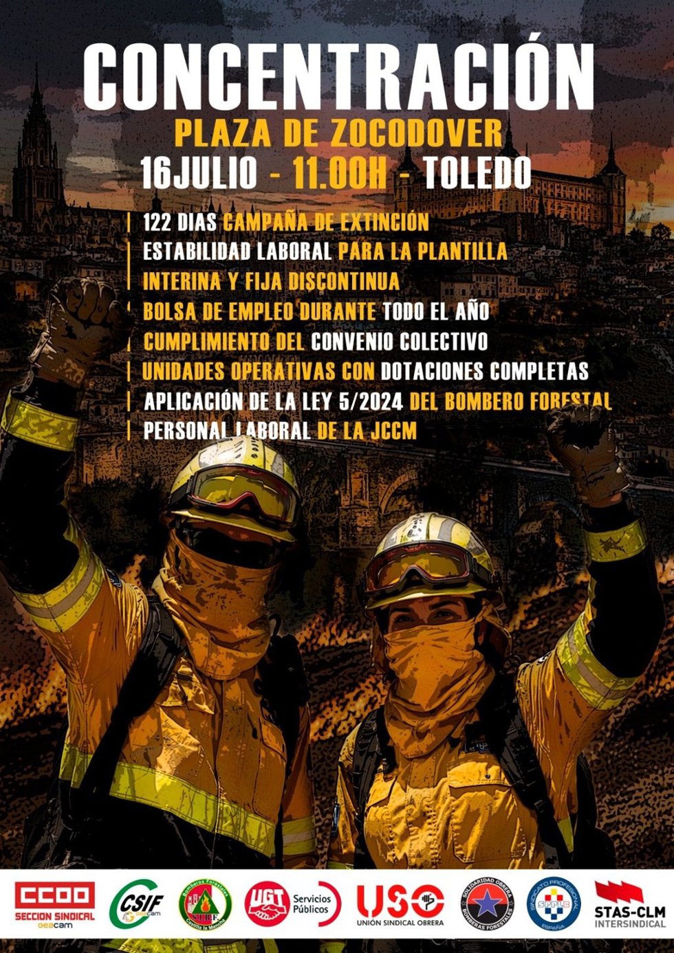 Sindicato SIBF se concentra en Toledo el 16 de julio