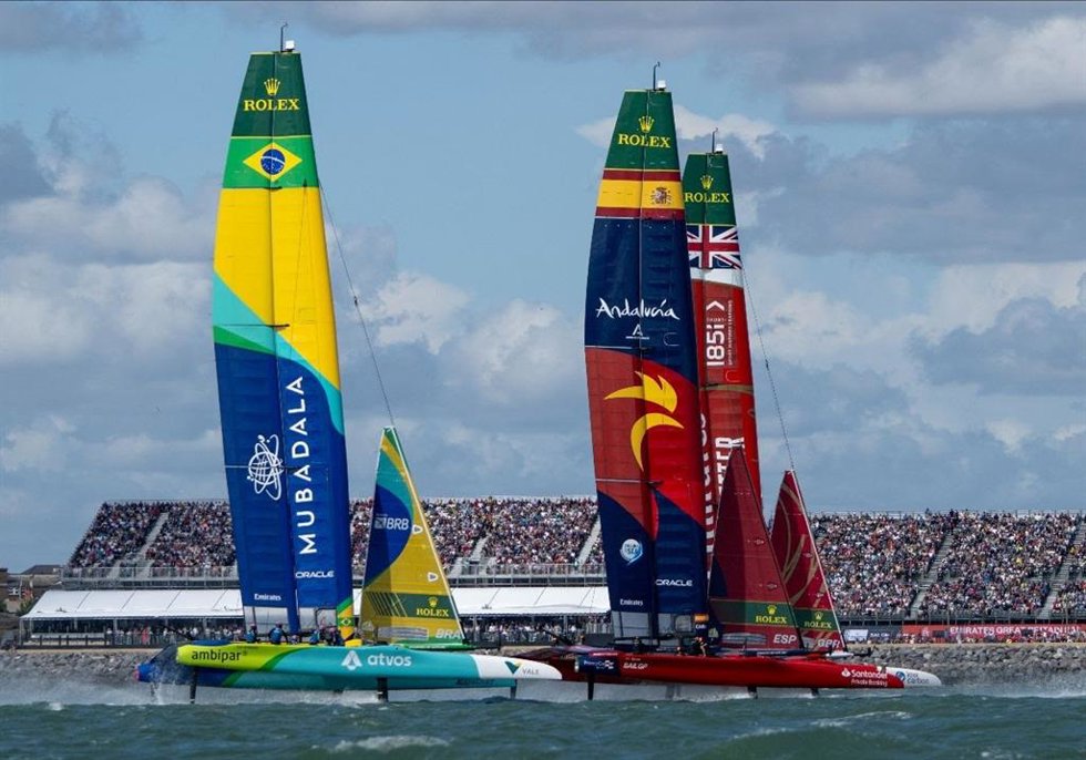 Archivo - Prueba de la competición de vela SailGP.
