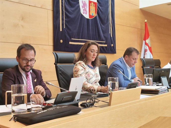 La consejera de Medio Ambiente y Energía de Castilla y León, María González Corral, durante su comparecencia en las Cortes.