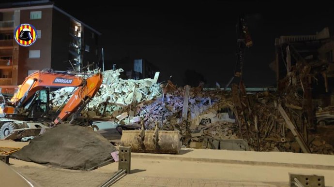 Edificio desplomado en Benetússer (Valencia)