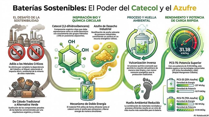 Gráfico sobre las baterias de litio.