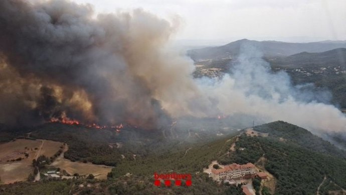 L'incendi a Sant Quirze Safaja (Barcelona)