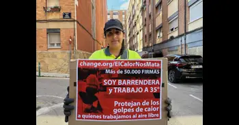 La barrendera que pidió regular por ley la temperatura máxima para trabajar al aire libre: "Seguimos muriéndonos"