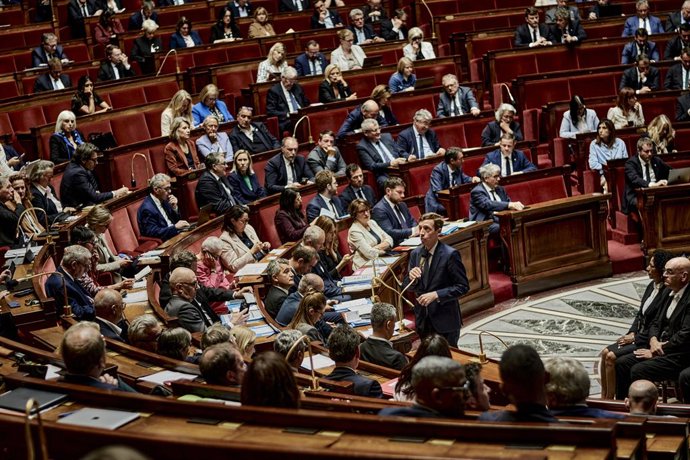 Archivo - June 9, 2026, Paris, France: Minister of National Education Edouard Geffray answers MPs during the session of questions to the government of June 9, 2026, in the French National Assembly.