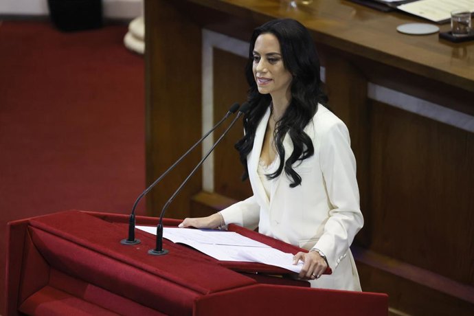 Valparaiso, 15 de julio 2026 La presidenta del Senado, Paulina Nunez, en la sesion de la Cuenta Publica del Congreso Nacional, realizada en el Salon de Honor Sebastian Cisternas/Aton Chile
