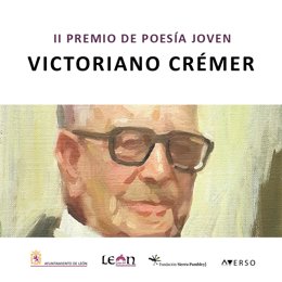 Cartel del II Premio de Poesía Joven 'Victoriano Crémer'.