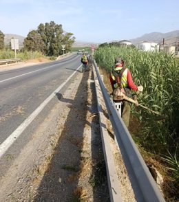 Limpieza de la red viaria en la provincia de Granada.