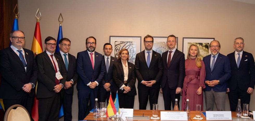 Consejo Empresarial España-Ucrania, presidido por los ministros de Economía de ambos países, en Kiev (Ucrania), a 16 de julio de 2026.