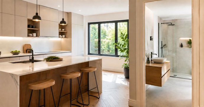 Reforma de cocina y baño realizada en vivienda