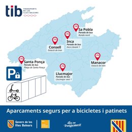 Los seis aparcamientos seguros para bicicletas junto a paradas de autobús y tren estarán listos a final de año