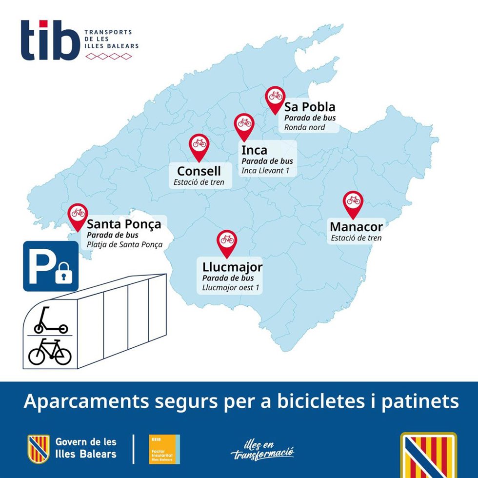 Los seis aparcamientos seguros para bicicletas junto a paradas de autobús y tren estarán listos a final de año