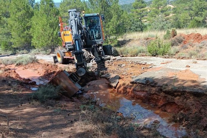 Avería en las tuberías de la red de suministro de agua de Cuenca.