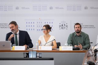 La ministra de Juventud e Infancia, Sira Rego (c), preside la reunión de la Conferencia Sectorial de Infancia y Adolescencia, en el Ministerio de Política Territorial, a 16 de julio de 2026, en Madrid (España)