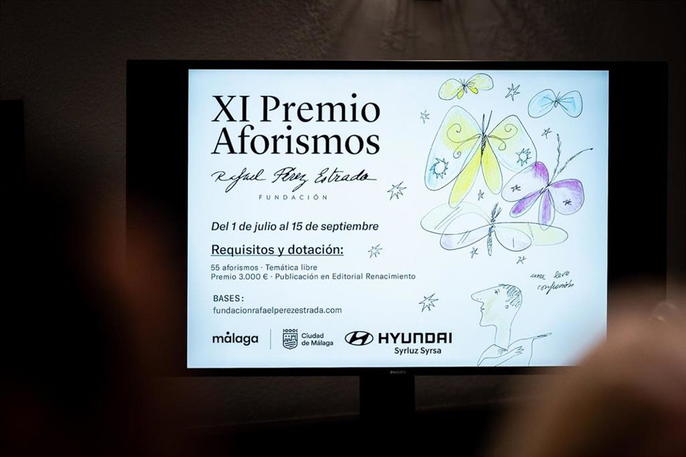 Cartel del XI Premio de Aforismos Rafael Pérez Estrada.