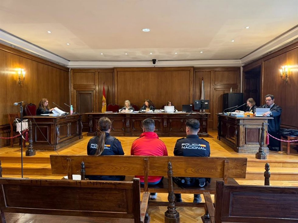 Imagen del acusado en la segunda sesión del juicio.