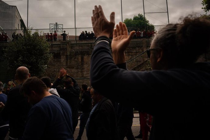 Archivo - Manifestantes durante la segunda jornada de huelga del sector del Metal, a 14 de mayo de 2026, en Vigo, Pontevedra, Galicia (España).