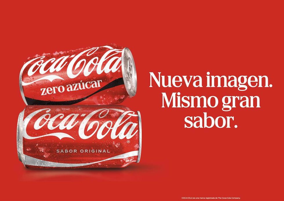 Nuevo diseño global de Coca-Cola.