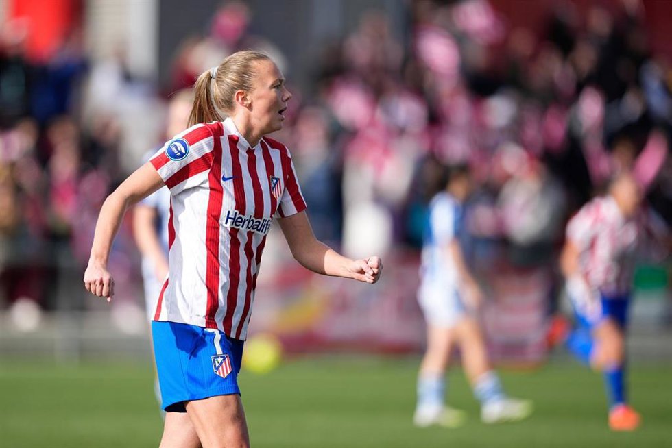 Archivo - Synne Jensen durante un partido con el Atlético de Madrid