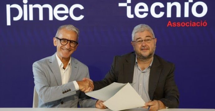 El president de Tecnio, Santiago Royo, i el secretari general de Pimec, Josep Ginesta