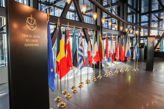 Interior do Tribunal de Justiça da União Europeia (TJUE), em 16 de julho de 2026, em Luxemburgo (Luxemburgo). A Grande Sala do Tribunal de Justiça da União Europeia (TJUE) aprovou a Lei Orgânica de Anistia (LOA) “para a normalização da situação