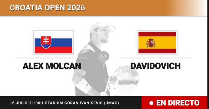 Alex Molcan - Alejandro Davidovich Fokina: resumen y estadísticas del partido de Cuartos de final de Croatia Open