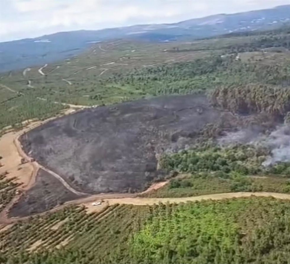 Estabilizado el incendio de Boborás (Ourense), que afecta a 13 hectáreas y quema el castro de Xurenzás