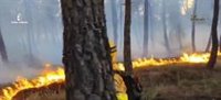 El fuego de La Mierla obliga a evacuar a unas 100 personas y afecta a una superficie de 1.500 hectáreas