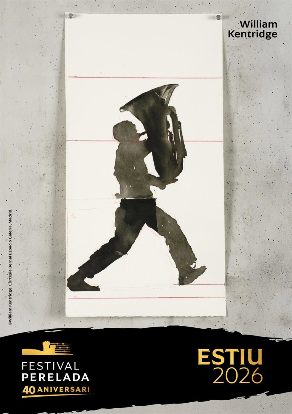 Cartel de William Kentridge para el Festival Perelada 2026
