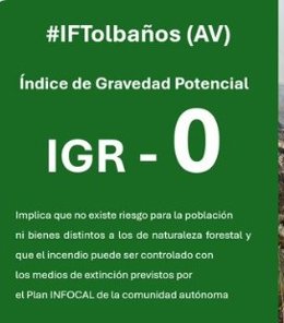 Bajada a niver 0 el incendio de Tolbaños.
