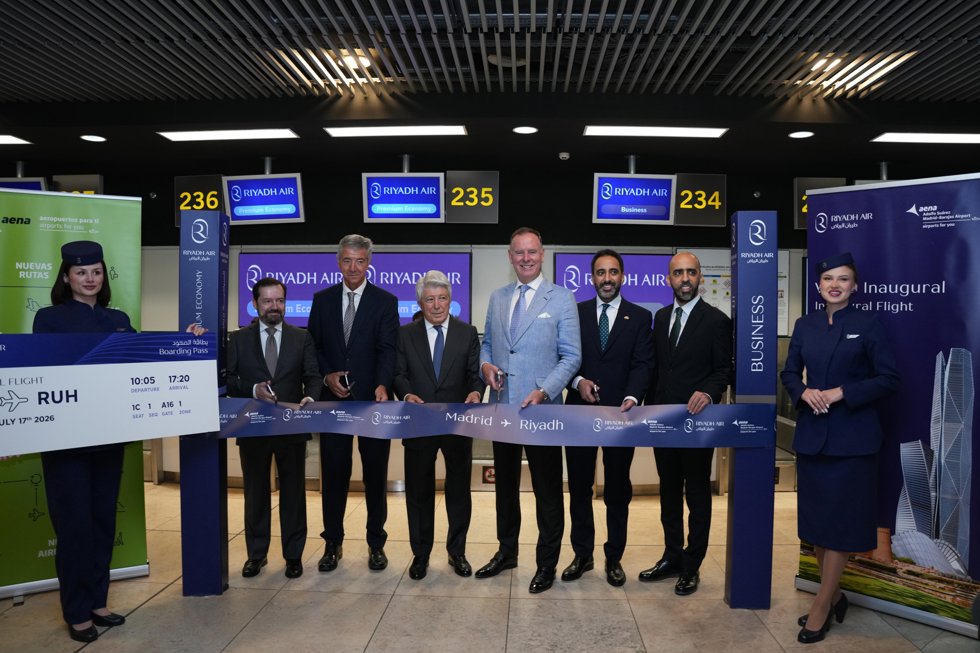 Estreno de Riyadh Air en el aeropuerto de Madrid-Barajas.