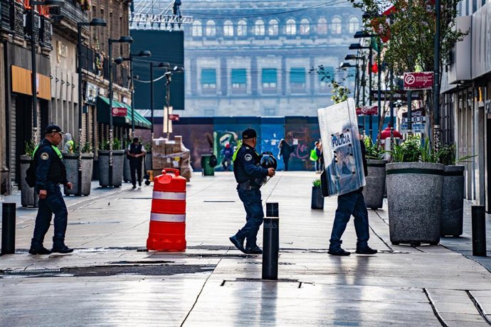 Archivo - Imagen de archivo de la Policía mexicana durante un dispositivo de seguridad del Mundial de Fútbol, a 16 de junio de 2026 