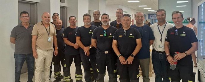 El Hospital Axarquía celebra una jornada de trabajo preventivo con Bomberos de Málaga