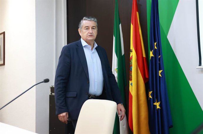 El vicepresidente primero de la Junta y consejero de Presidencia, Sanidad y Emergencias, Antonio Sanz, este viernes en Sevilla