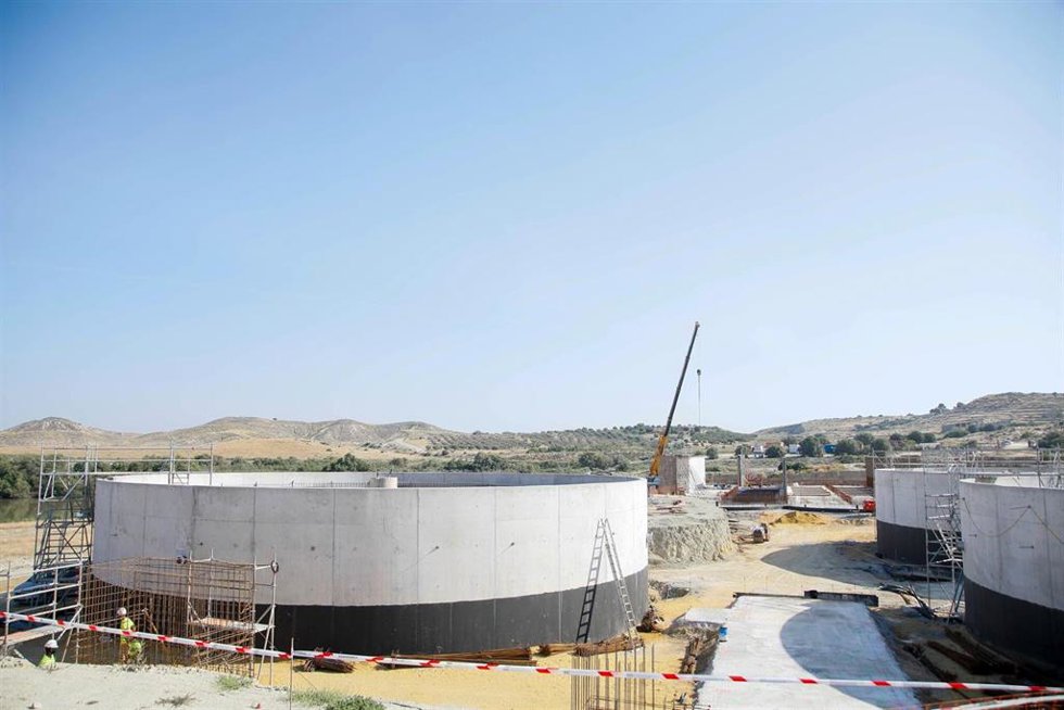 Archivo - Imágenes de las obras de la nueva depuradora. A 6 de junio de 2025 en Mojacar, Almería (Andalucía, España). 