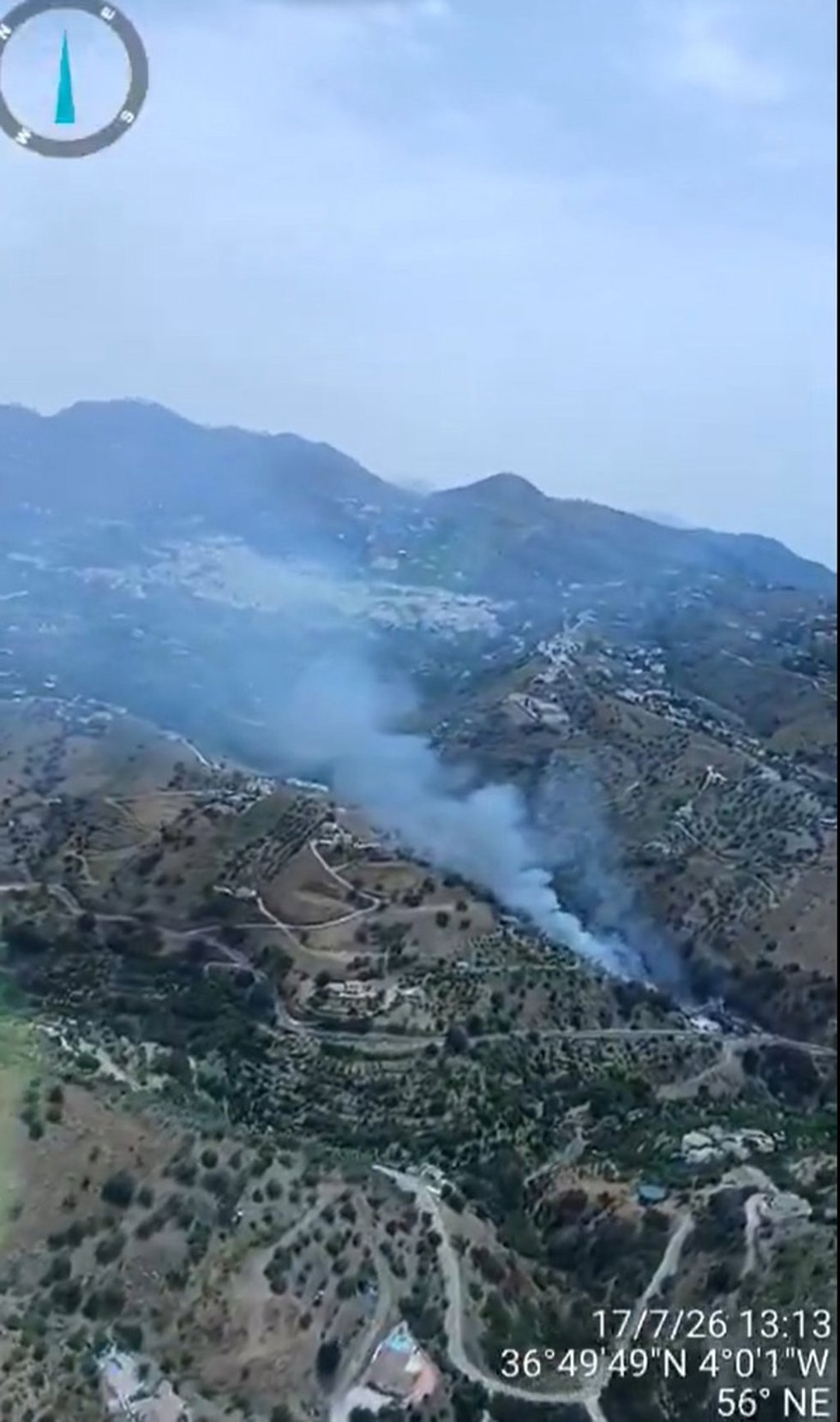 Incendio en Árchez