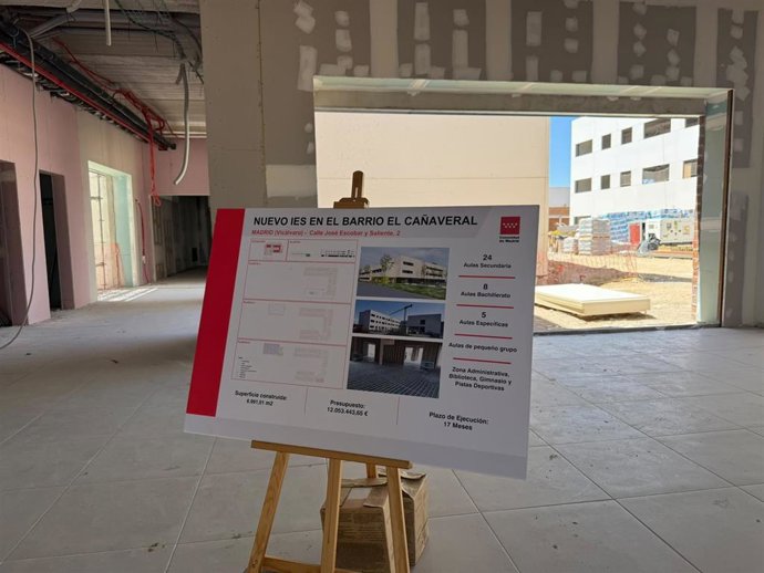 Obras del nuevo instituto público de El Cañaveral.