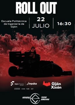 Roll Out, de Uniovi eTech Racing en la Escuela Politécnica de Ingeniería de Gijón, para presentar su monoplaza de Formula Student 2026.