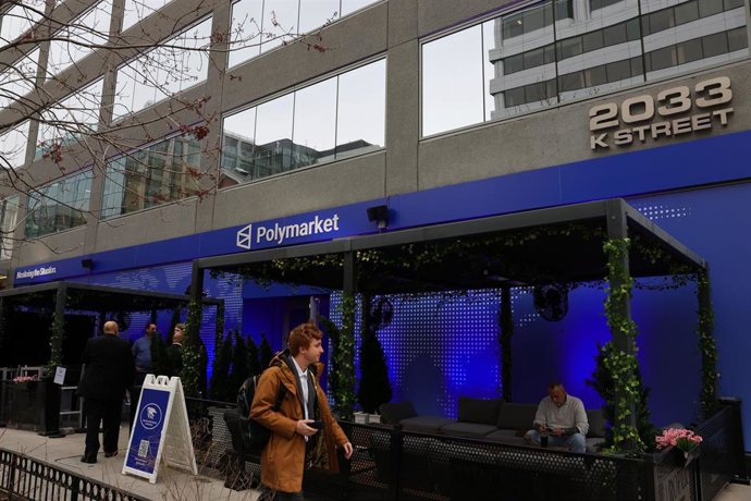 Archivo - Un bar de Polymarket en Washington D.C. 