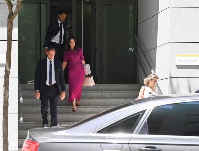 La directora general de la Guardia Civil, Mercedes González, a su salida de la Audiencia Nacional, a 16 de julio de 2026, en Madrid (España).
