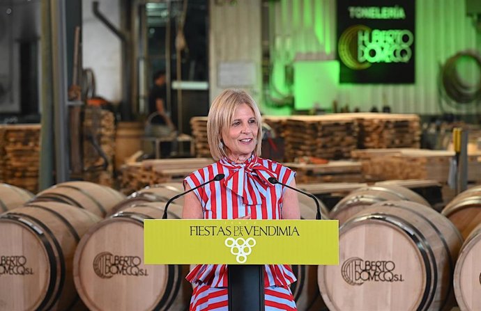La alcaldesa de Jerez presentando las Fiestas de la Vendimia 2026.