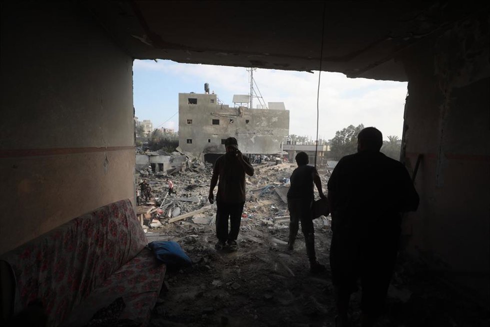 Secuelas de un ataque israelí en el campo de refugiados de Nuseirat (Gaza), en imagen de archivo 
