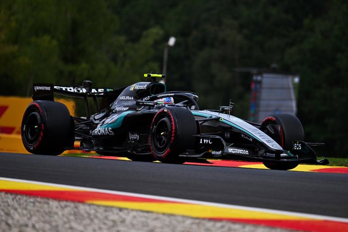 July 17, 2026: 12 KIMI ANTONELLI Andrea (ita), Mercedes AMG F1 Team W17, action during the Formula 1 Belgian Grand Prix 2026, 10th round of the 2026 Formula One World Championship from July 17 to 19, 2026 on the Circuit de Spa-Francorchamps, in Stavelot, 
